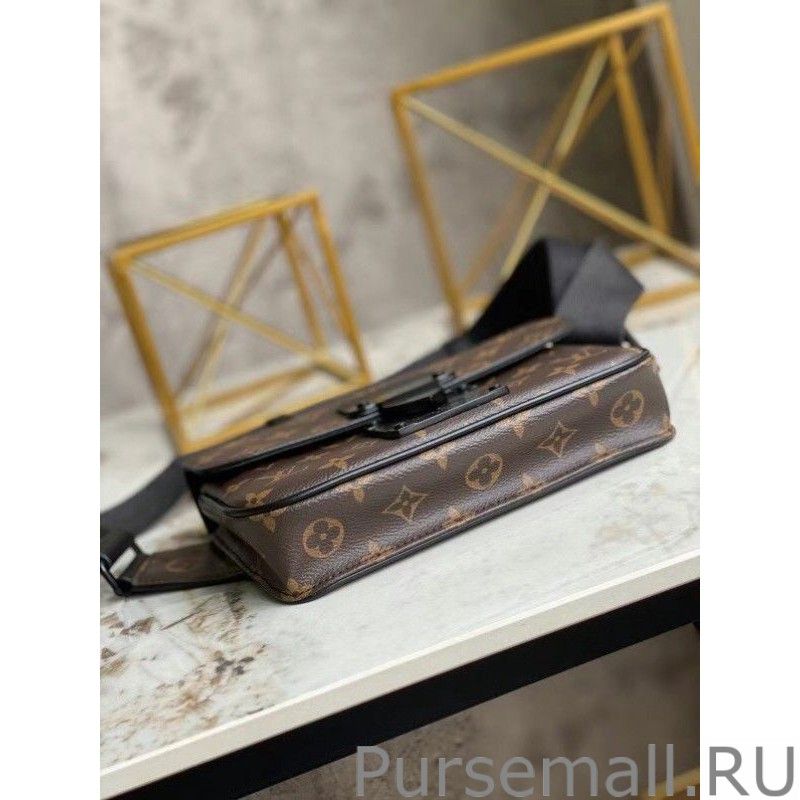 S Lock Sling Bag Monogram Macassar M45807
