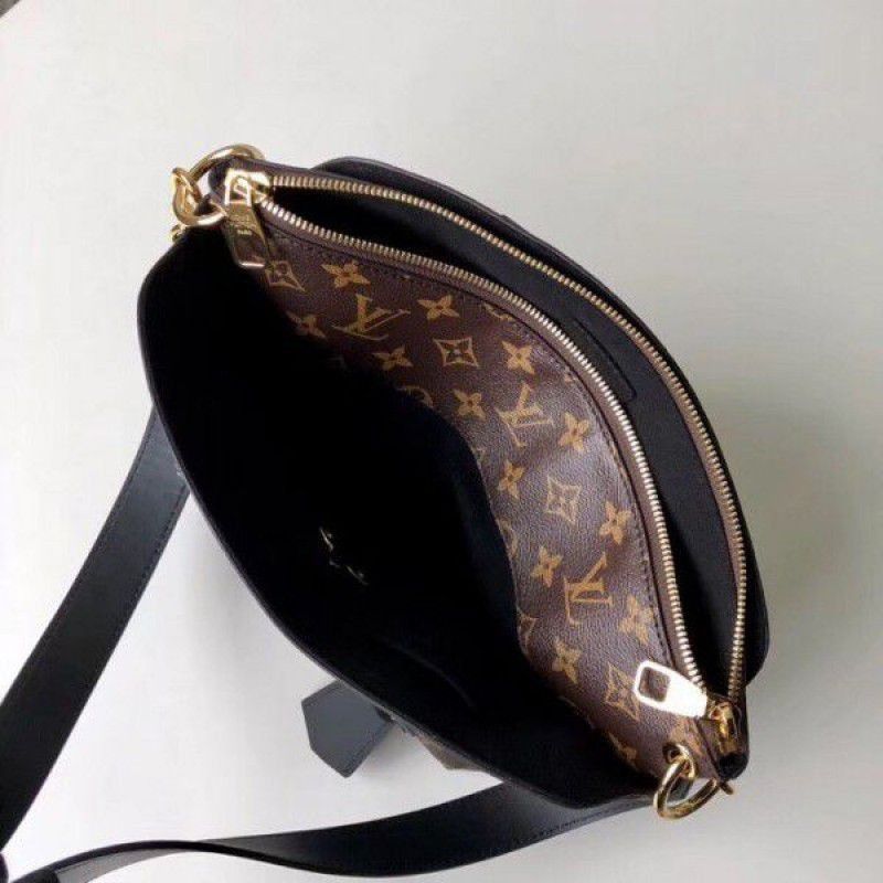Flower Zipped Tote BB Monogram Canvas M44351 Black