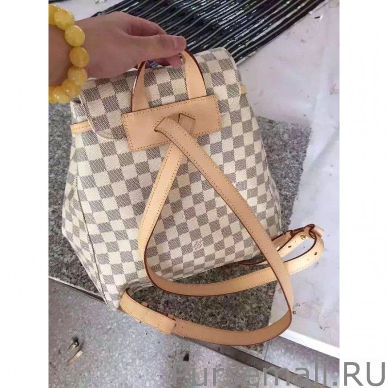 Sperone Backpack Bag Damier Azur Canvas N41578