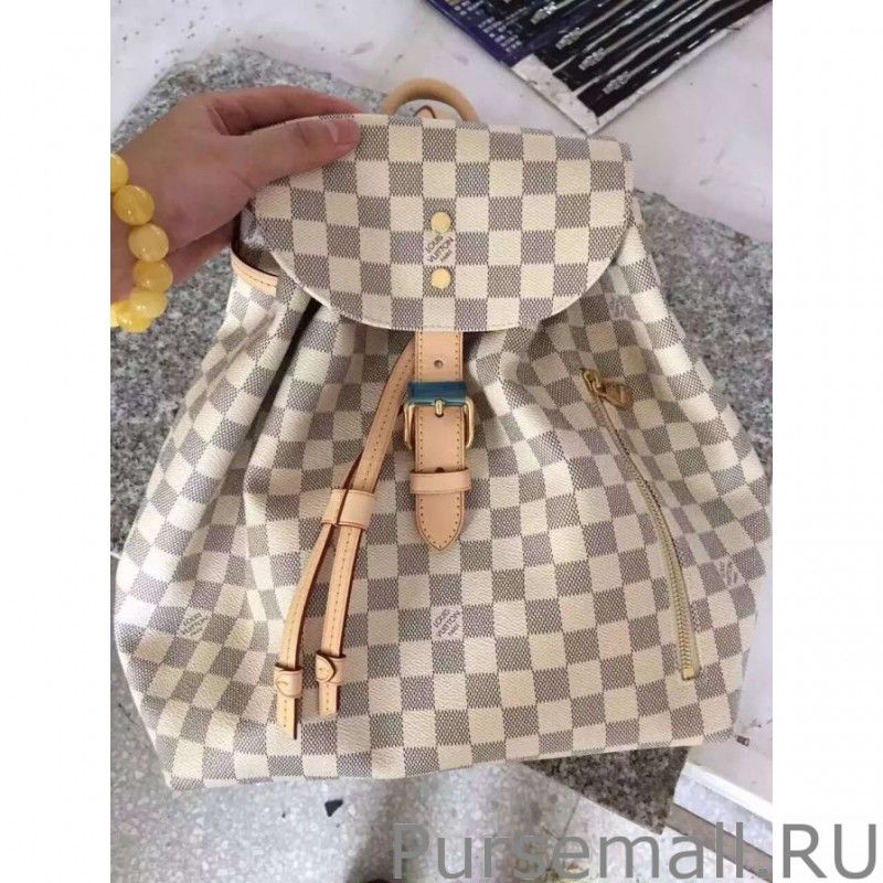Sperone Backpack Bag Damier Azur Canvas N41578