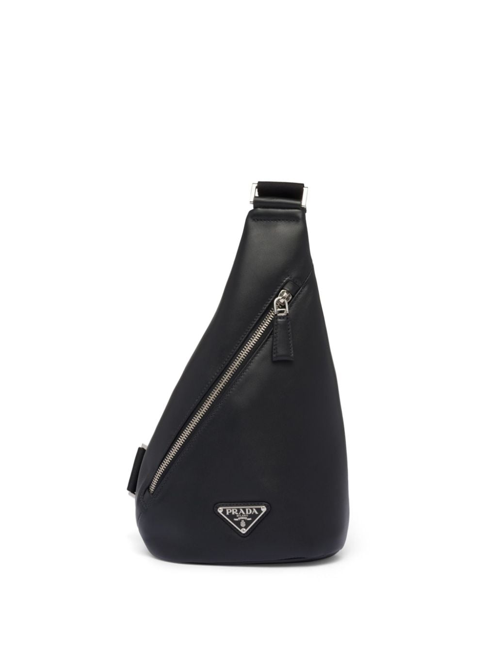 Pra*a logo-plaque one-shoulder backpack