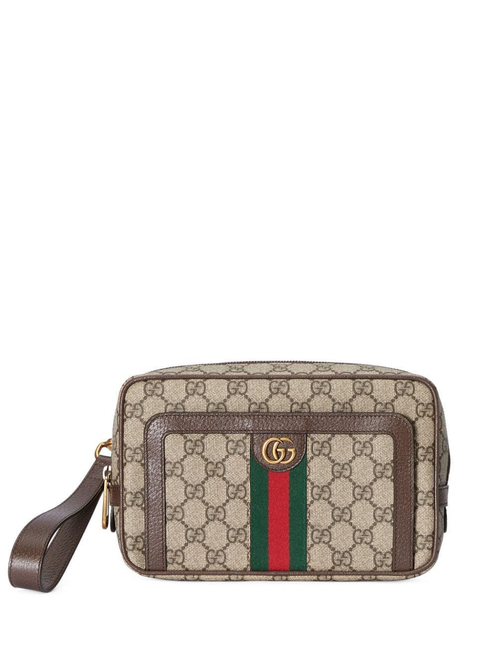 G*u*i ophidia logo-print clutch bag