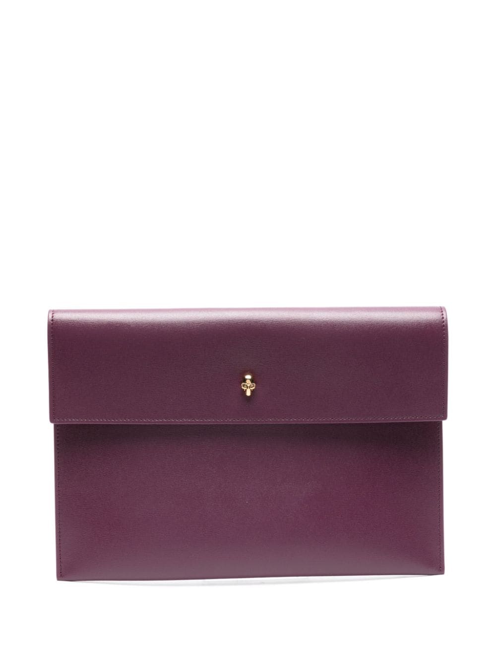 Alexander McQueen skull-embellished evelope clutch bag