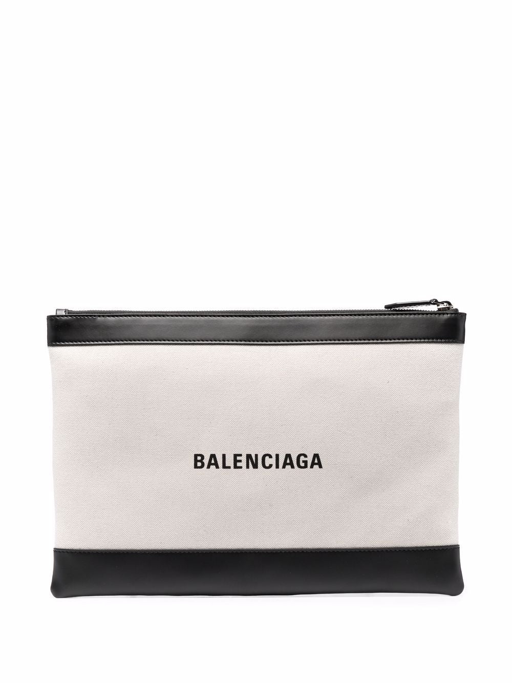 Ba*len*cia*ga logo-print clutch bag