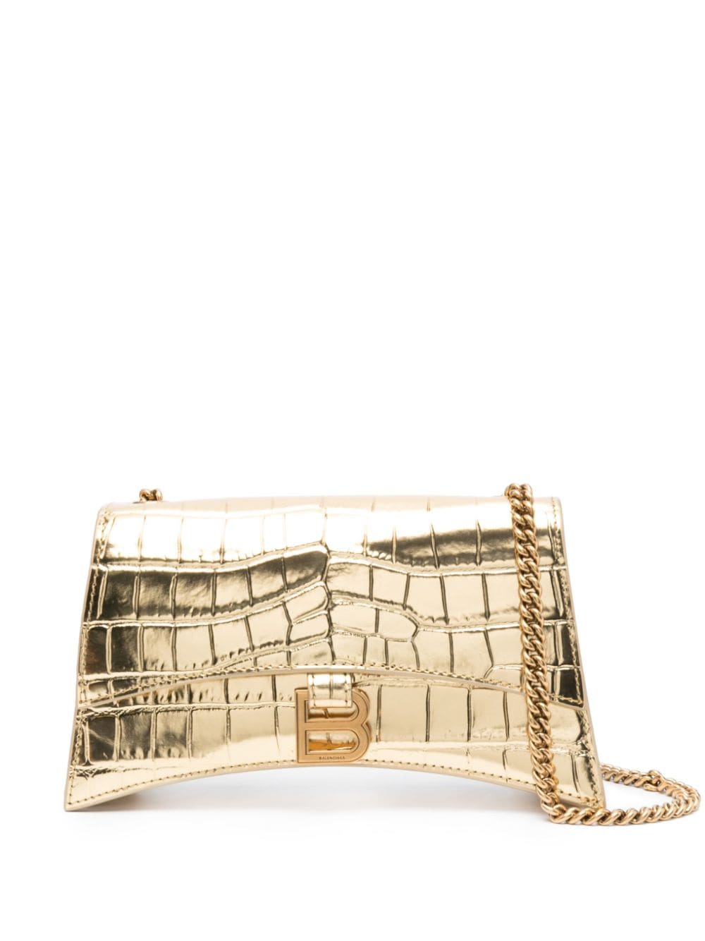 Ba*len*cia*ga crush xs metallic crossbody bag