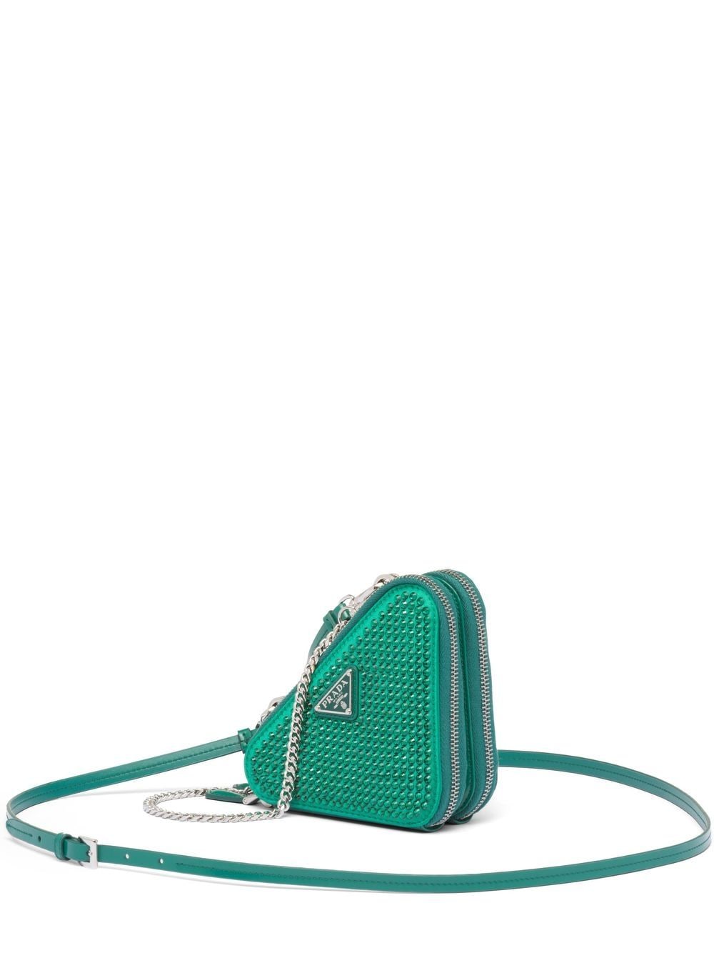 Pra*a crystal-embellished mini pouch