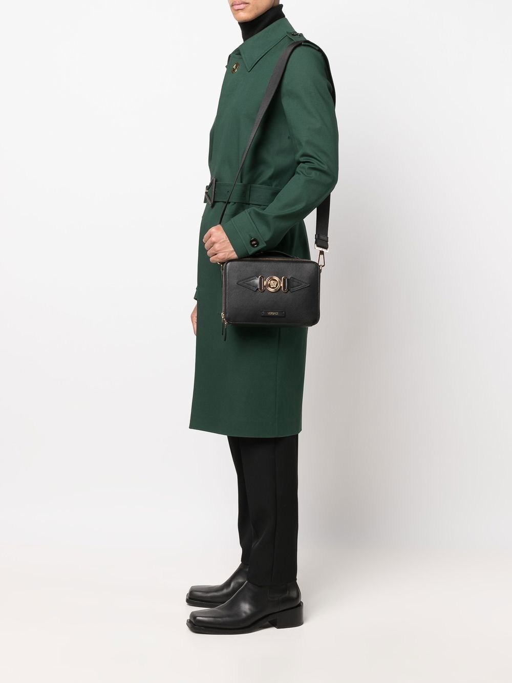 Versace Medusa Head-plaque leather tote bag