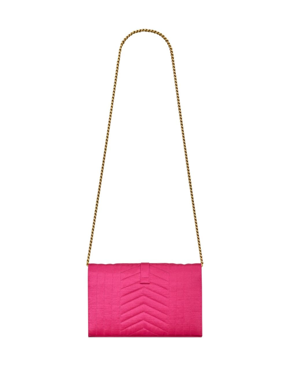 Saint Laurent matelassé logo-plaque envelope bag