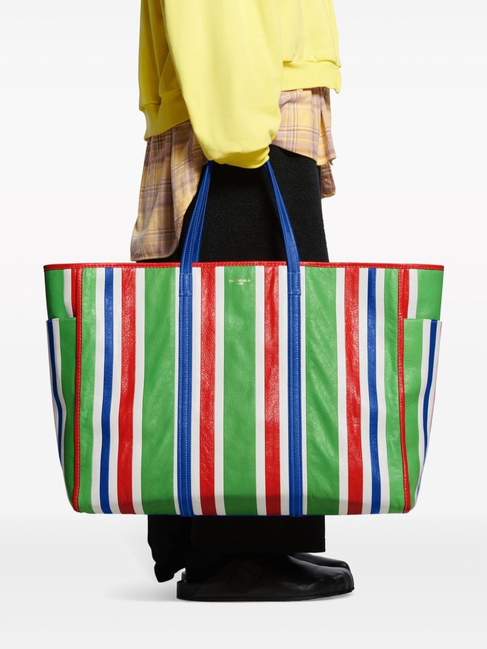 Ba*len*cia*ga extra-large châtelet leather tote bag