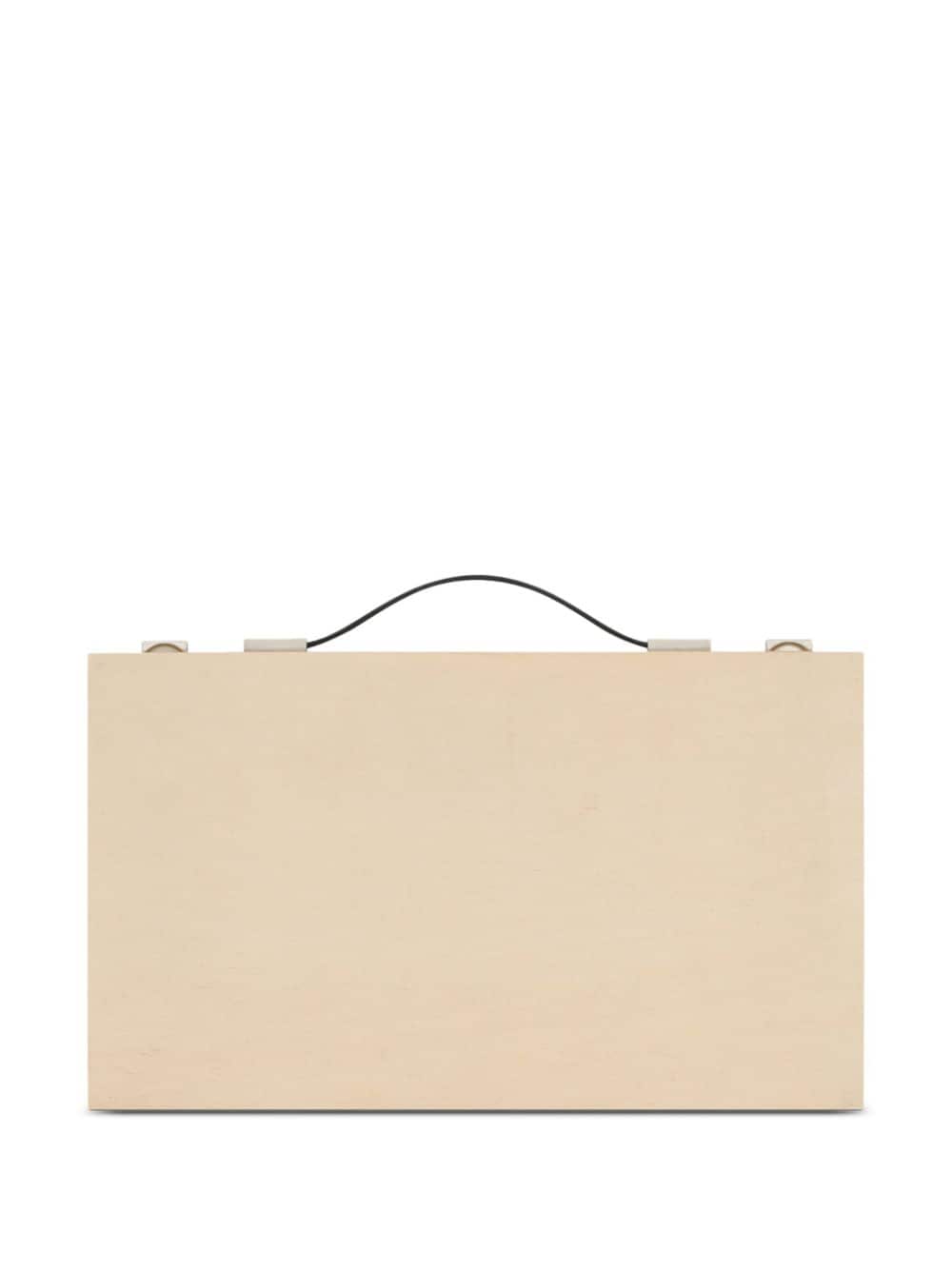 Saint Laurent logo-print wood painting bag
