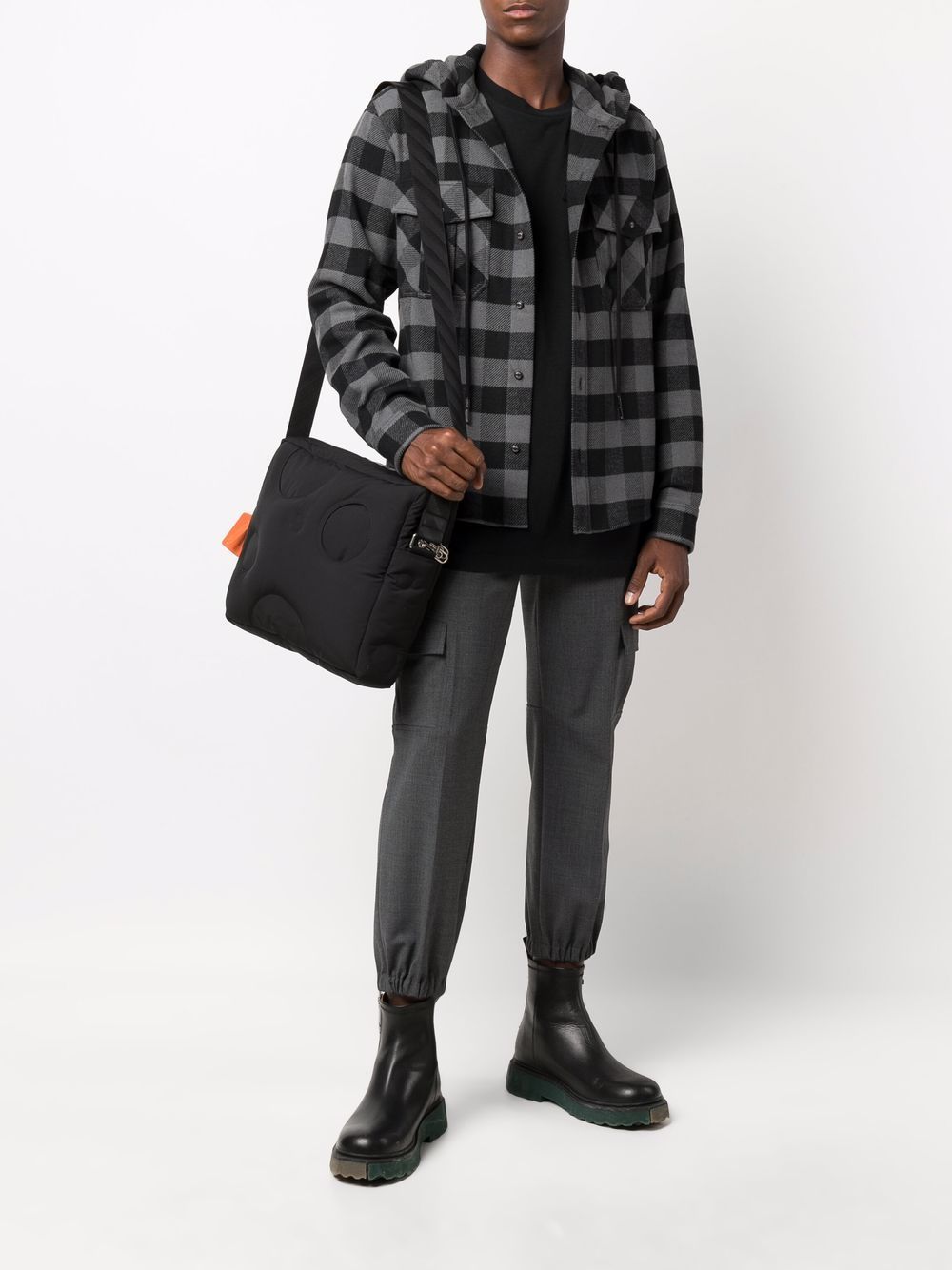 Off-White Meteor quilted messenger bag