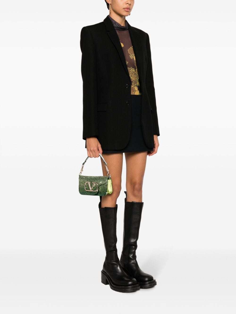 Valentino Garavani Locò sequin-embellished shoulder bag