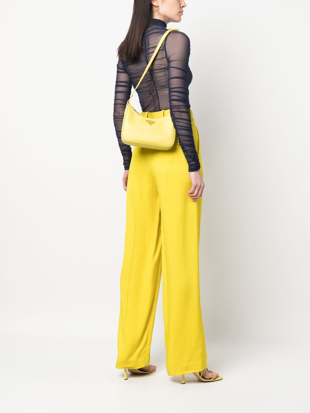 Pra*a mini re-edition leather shoulder bag
