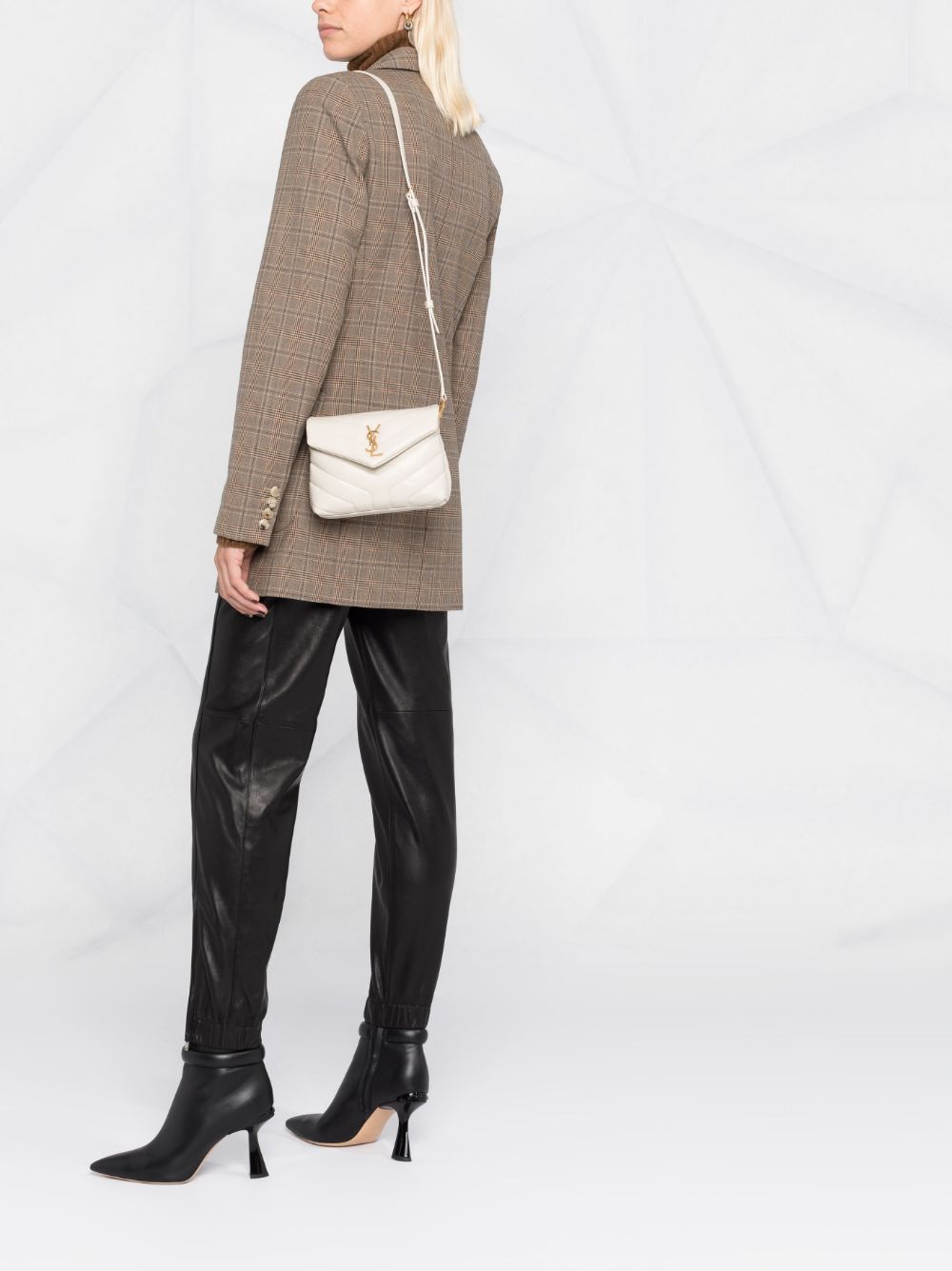 Saint Laurent logo-plaque quilted crossbody bag