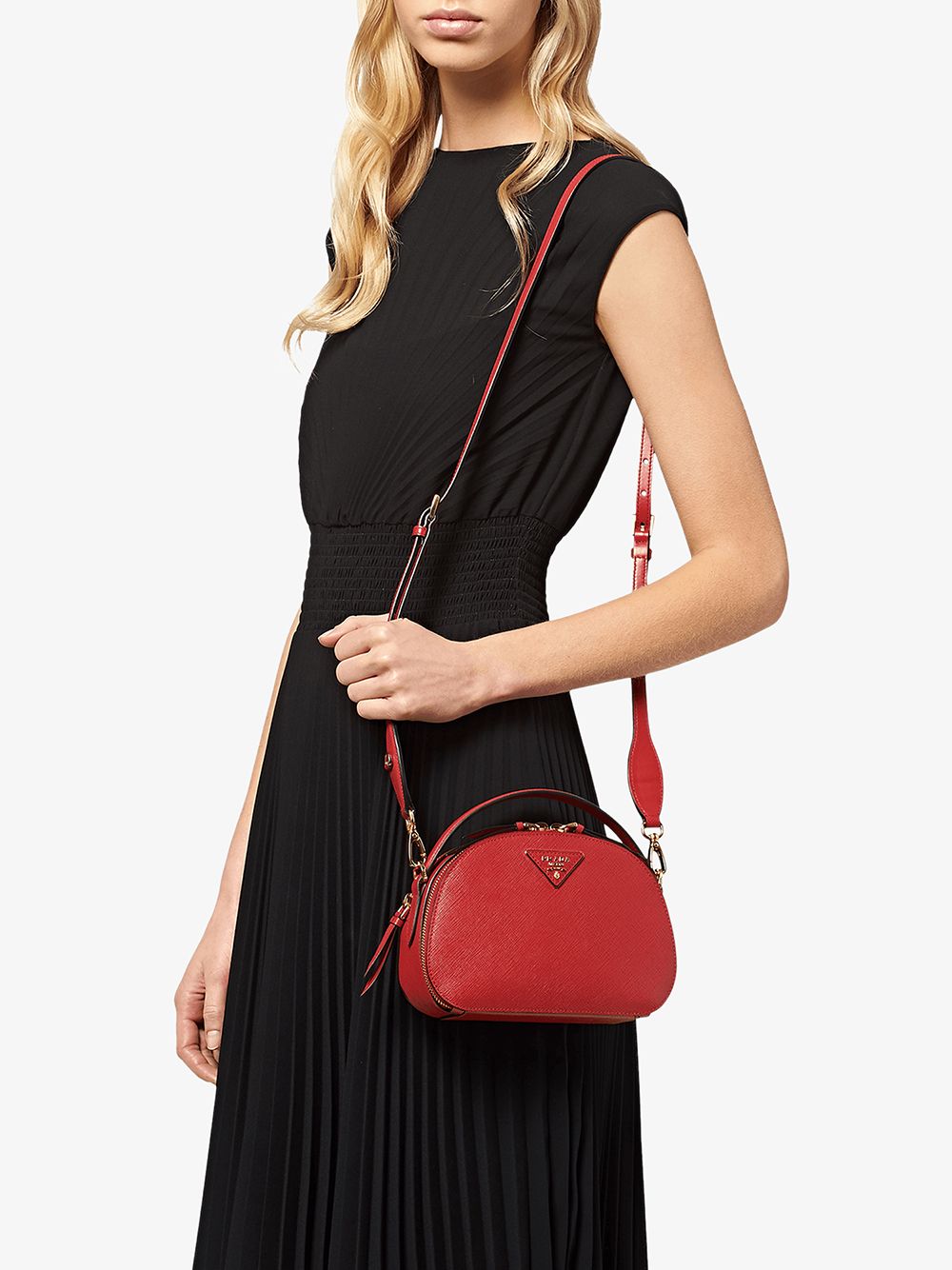Pra*a small Pra*a spectrum nappa leather bag