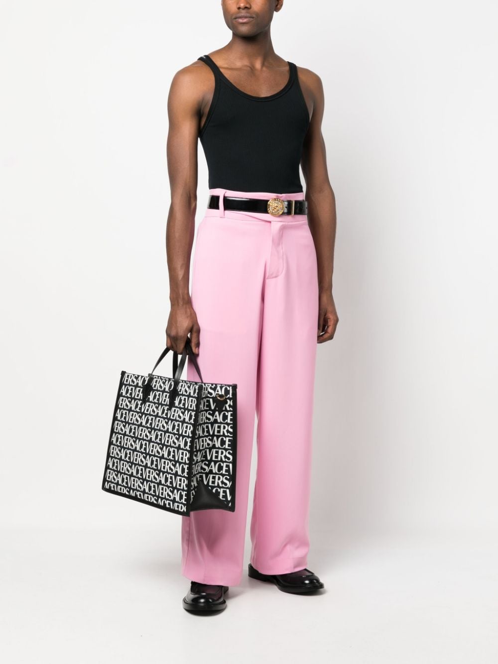 Versace logo-print tote bag