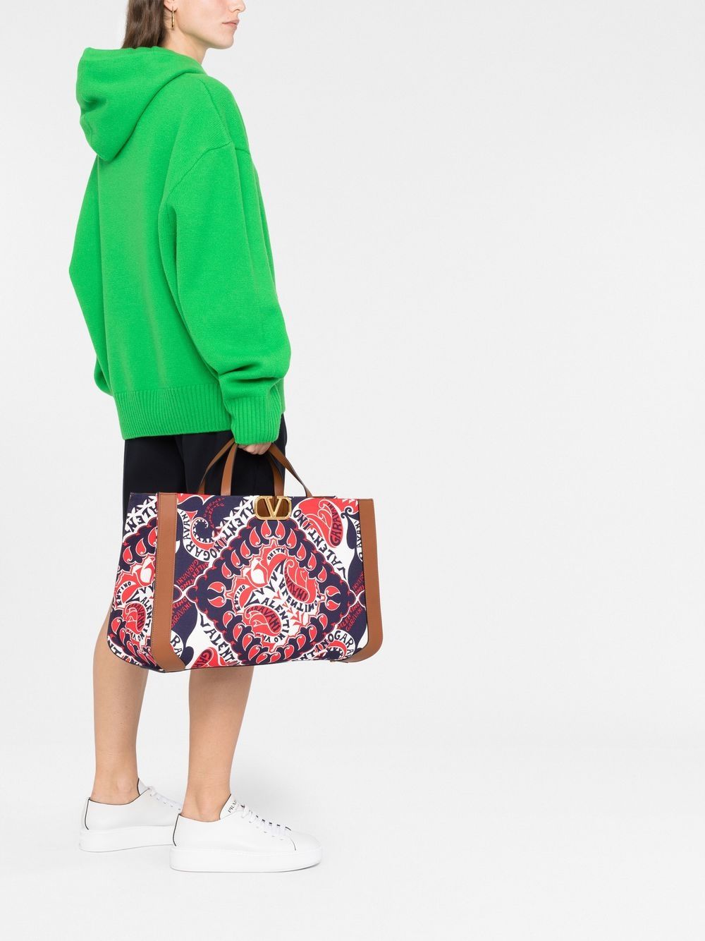 Valentino Garavani VLogo Signature bandana-print tote bag