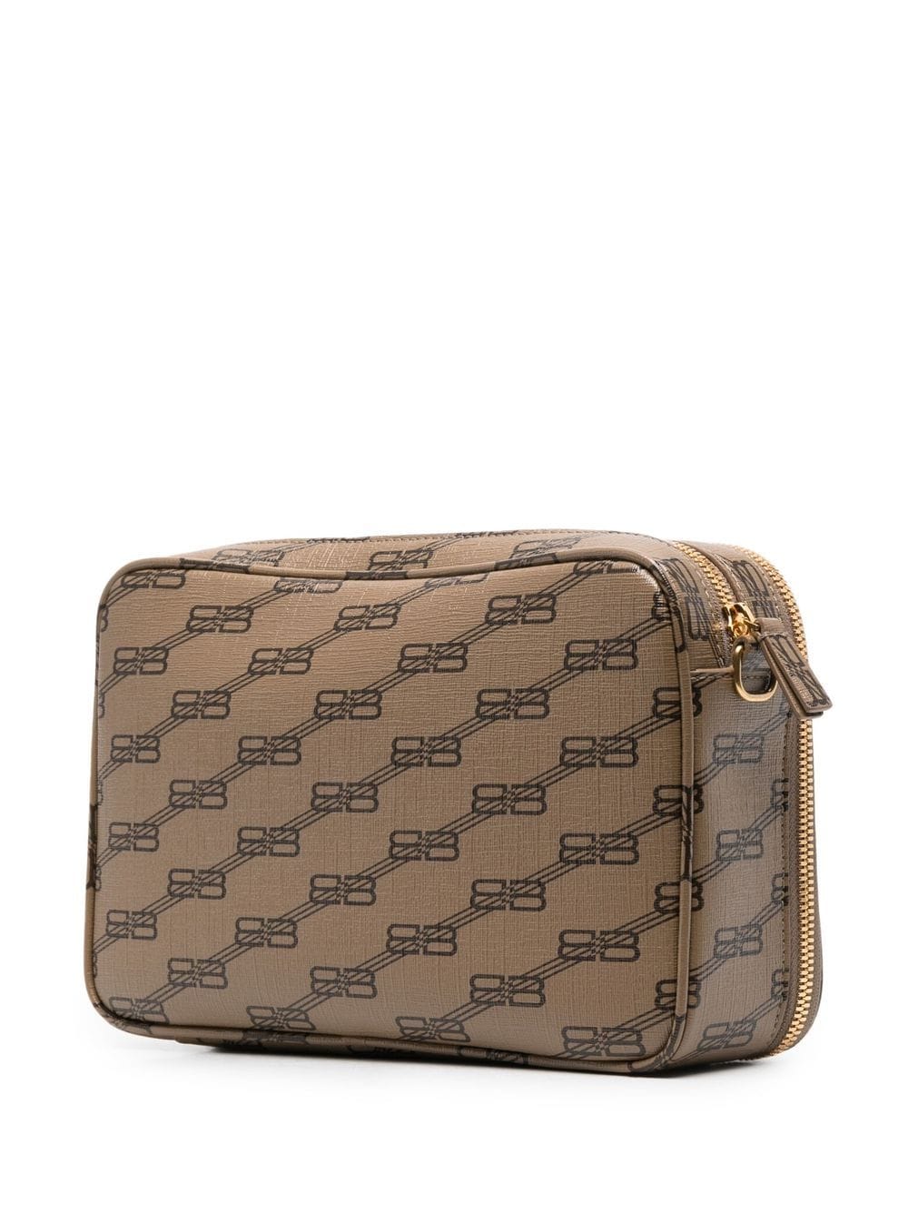 Ba*len*cia*ga bb-print leather clutch bag