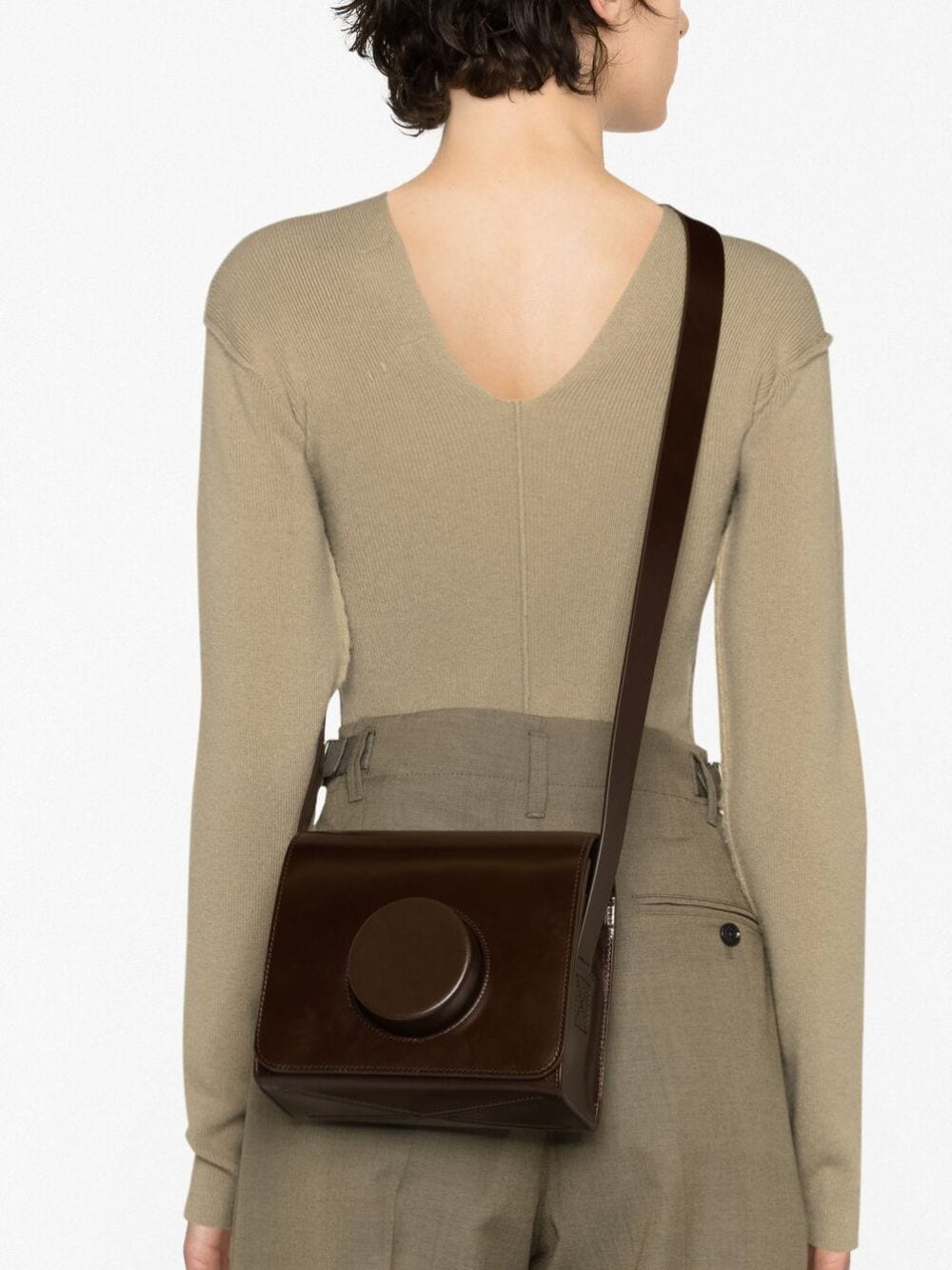 Lemaire Camera leather crossbody bag