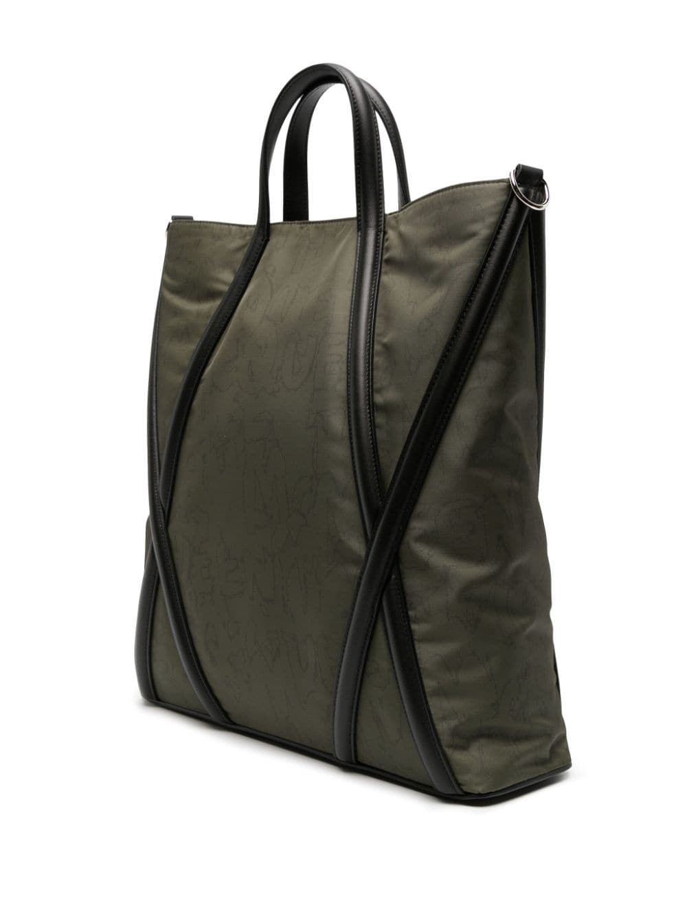 Alexander McQueen panelled-leather gabardine bag
