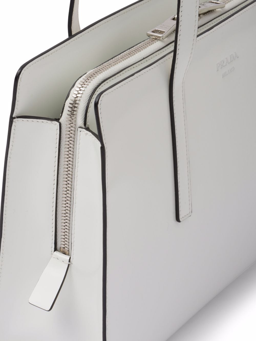 Pra*a large re-edition 1995 leather handbag