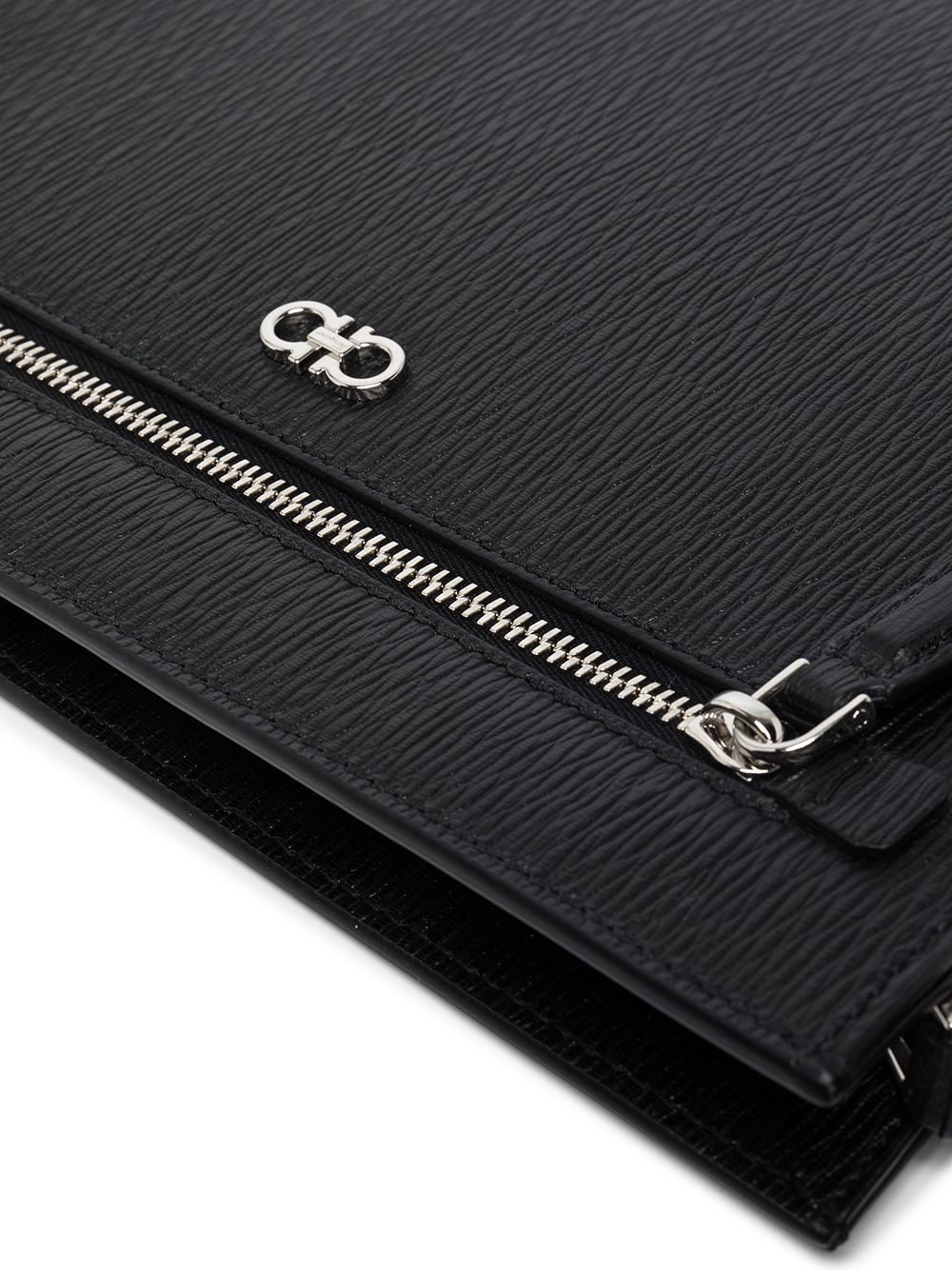 Ferragamo Gancini logo-embellished pouch