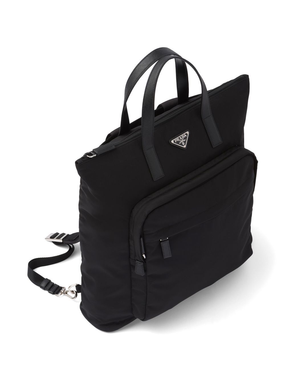 Pra*a re-nylon saffiano-leather tote bag