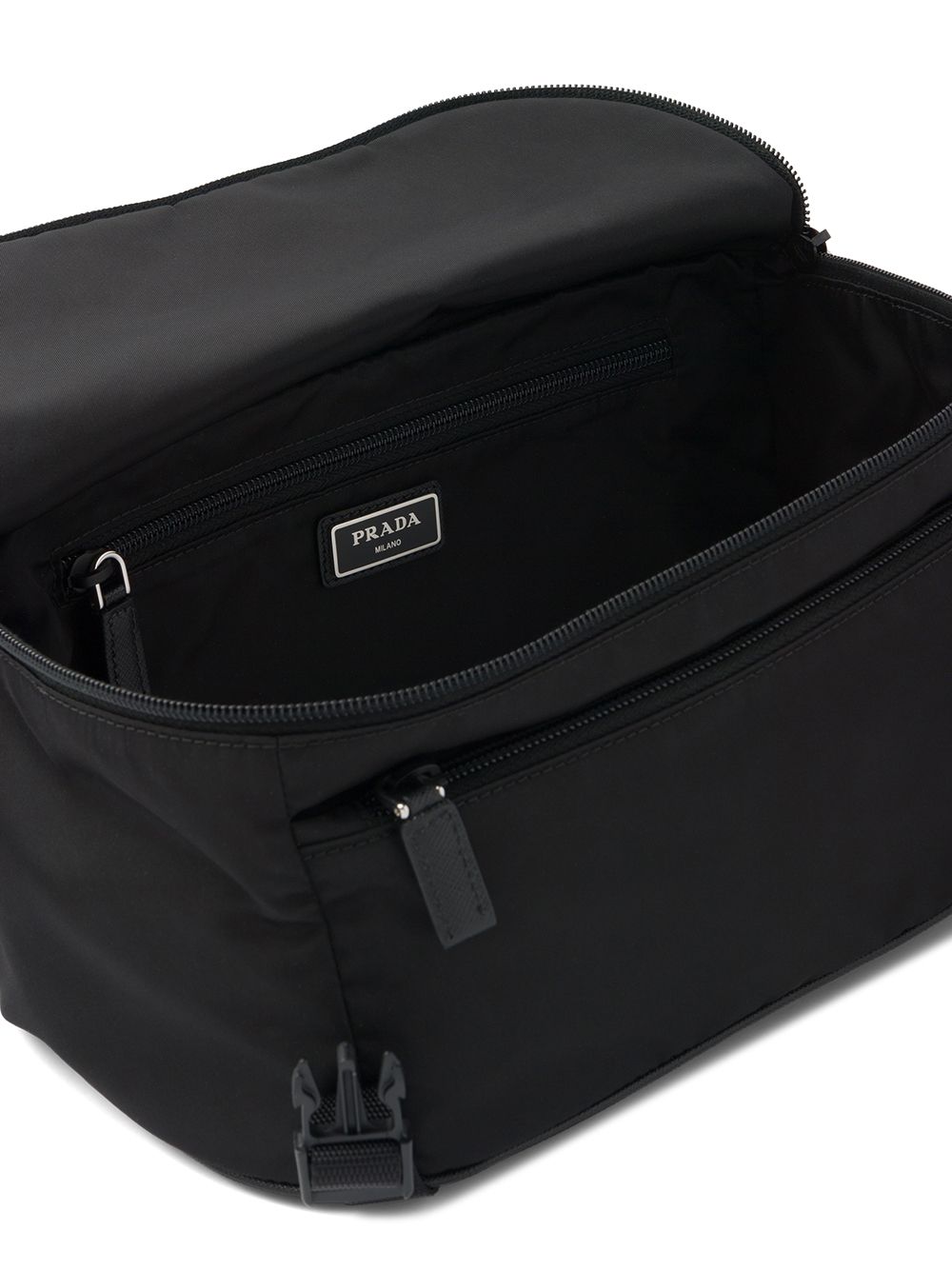 Pra*a logo plaque shoulder bag