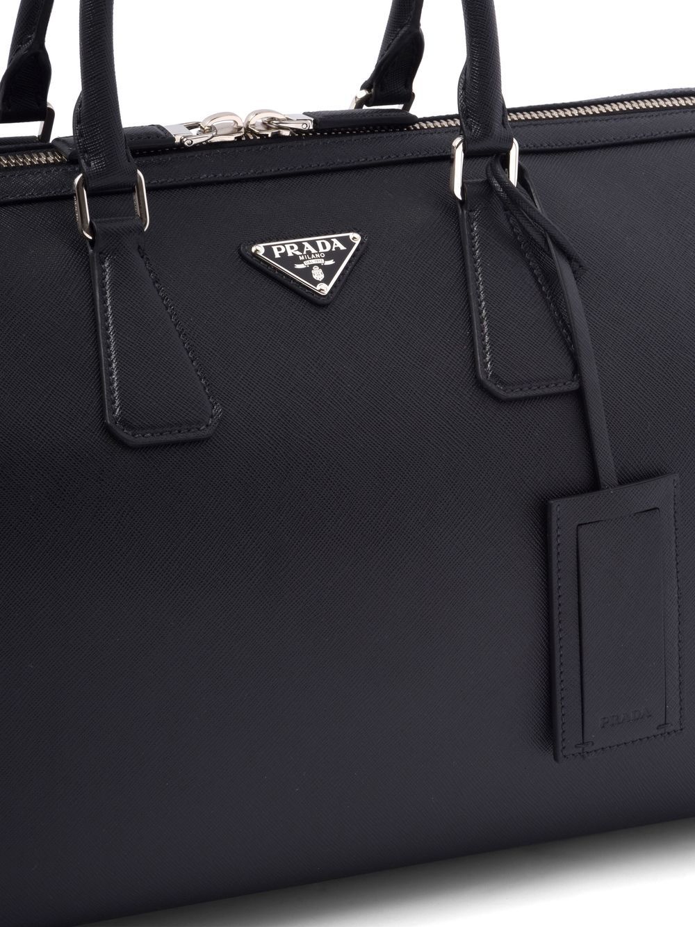 Pra*a saffiano leather holdall