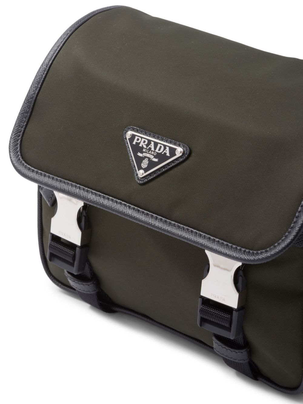 Pra*a re-nylon logo-plaque backpack