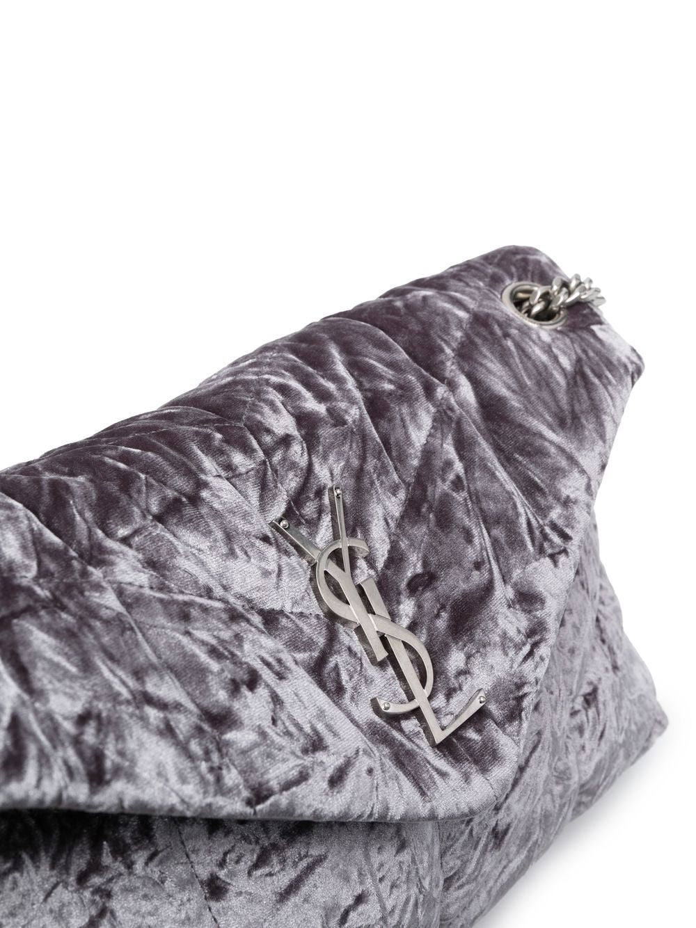 Saint Laurent small Puffer velvet shoulder bag