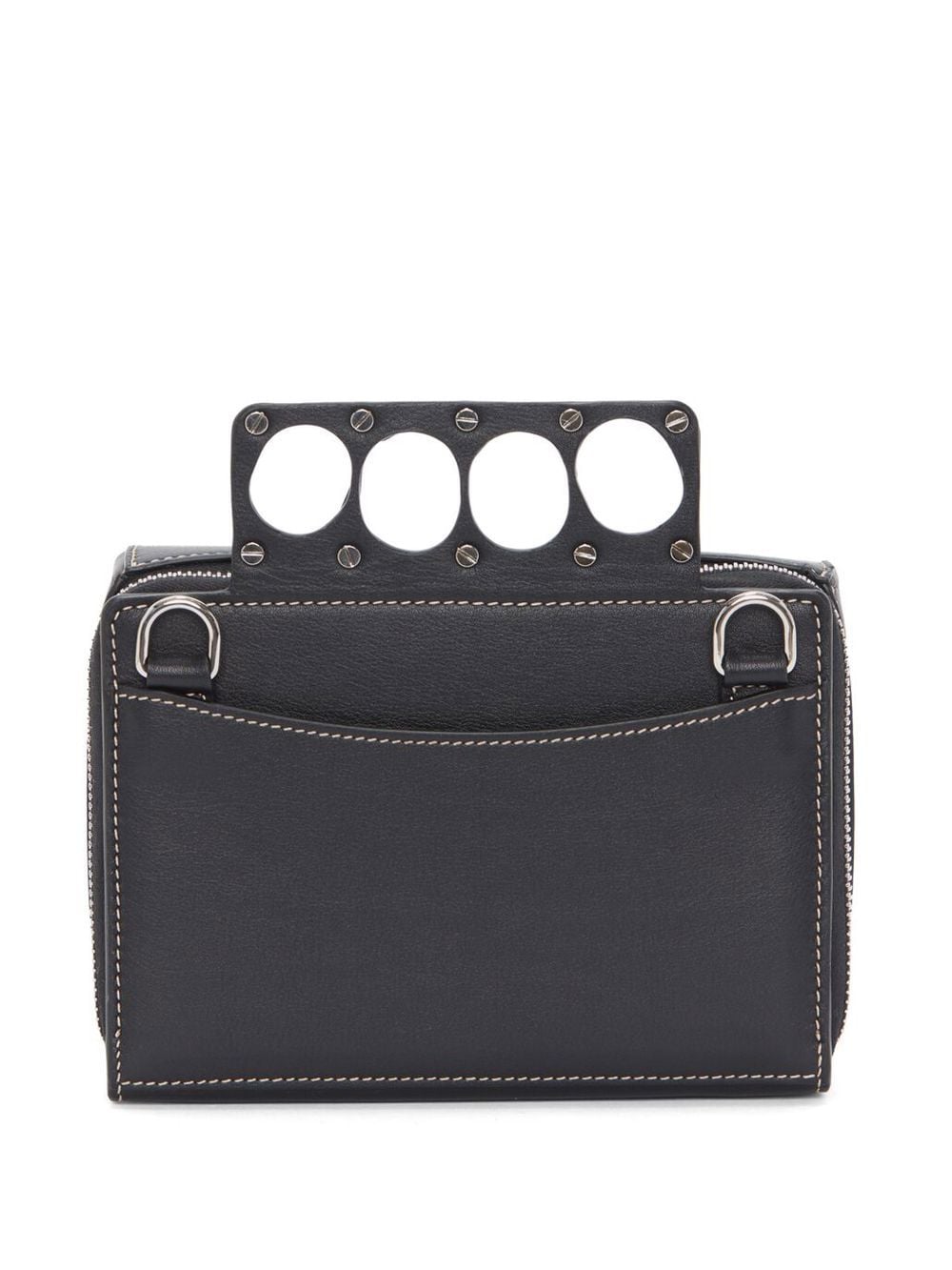 Alexander McQueen logo-lettering leather mini bag