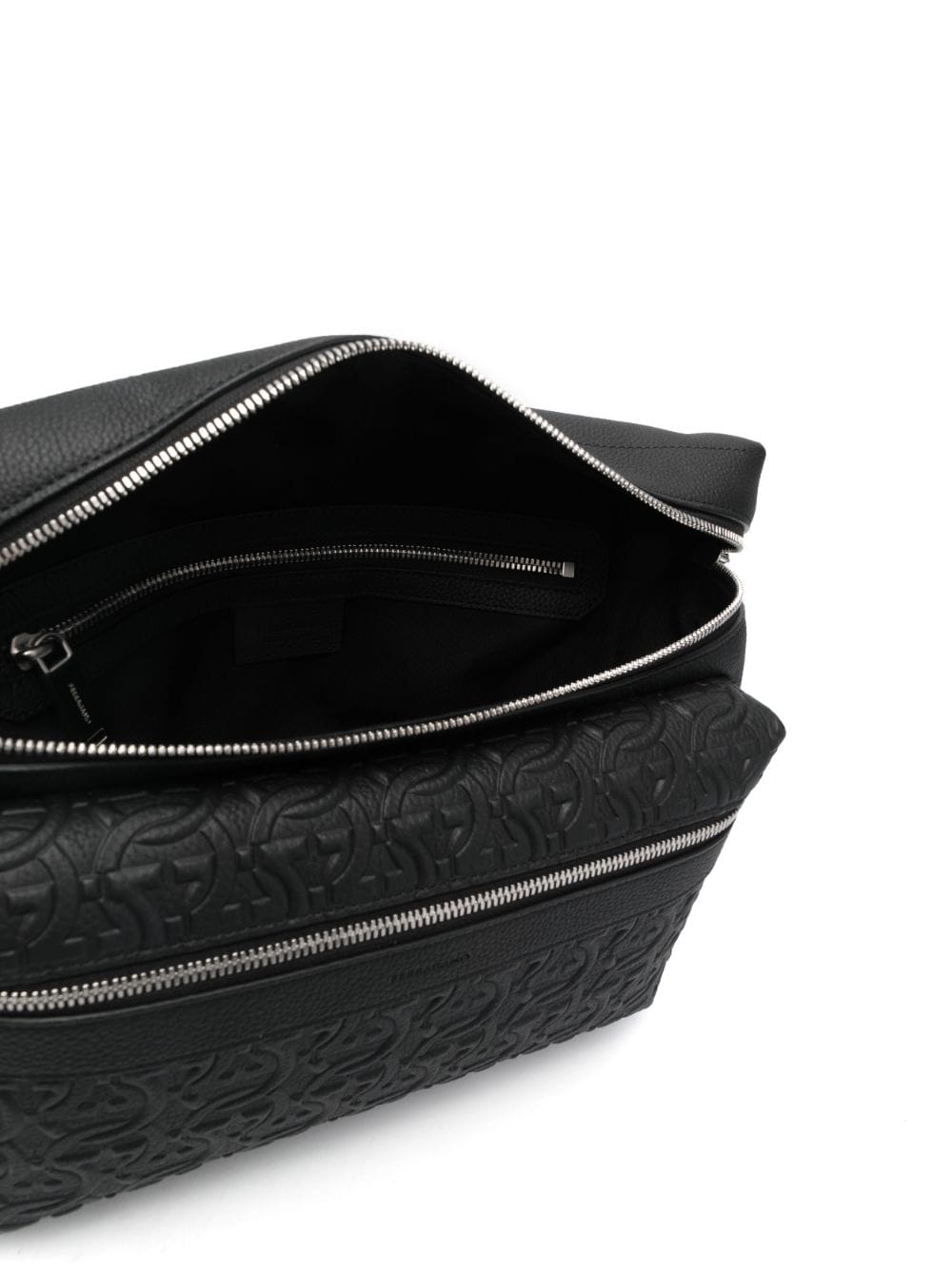Ferragamo Gancini-pattern leather crossbody bag