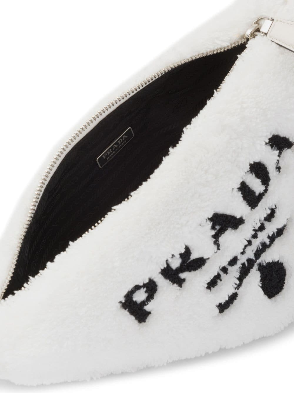 Pra*a triangle terrycloth shoulder bag