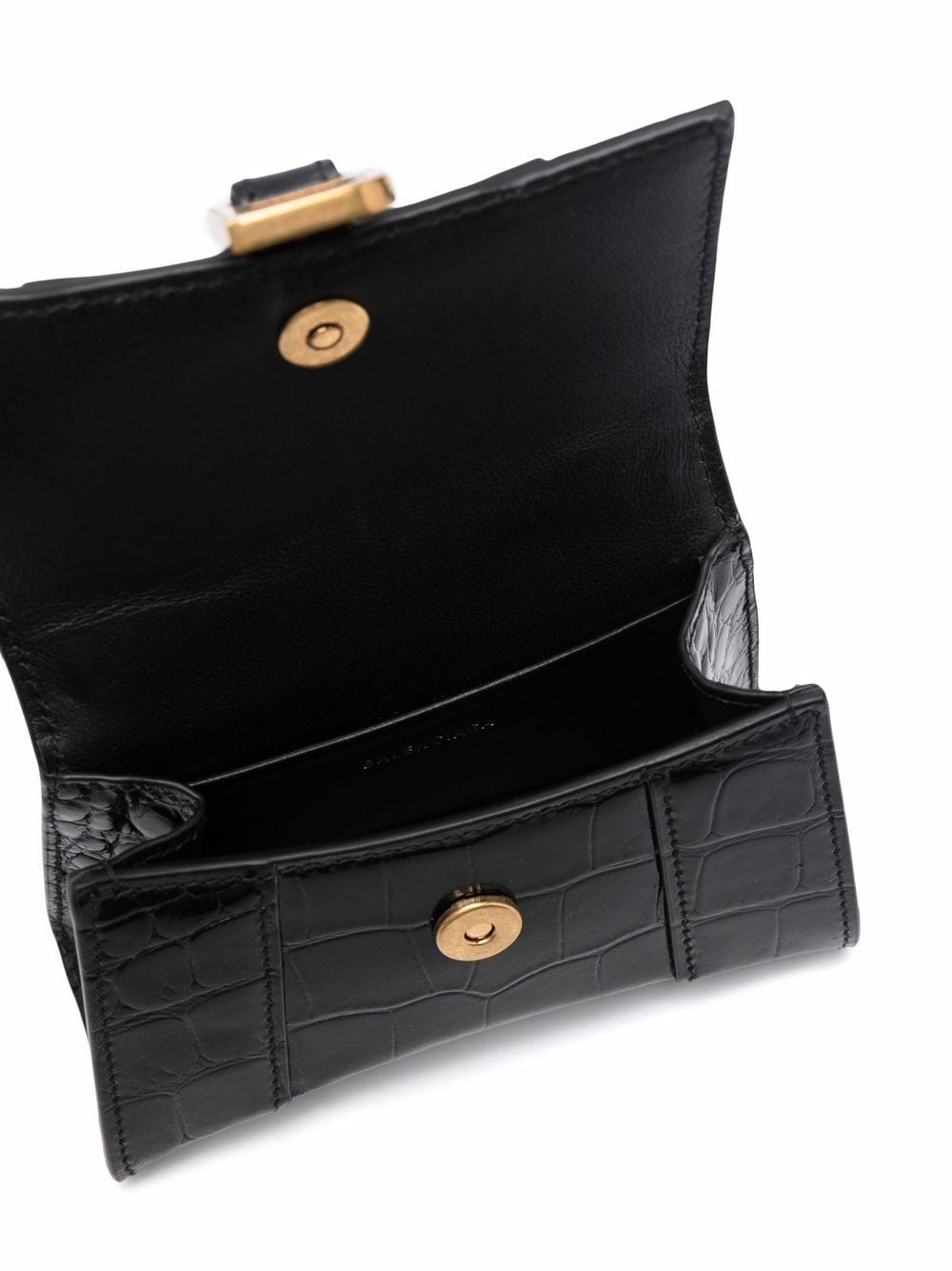 Ba*len*cia*ga hourglass crocodile-effect tote